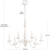 6-Light Chandelier Farmhouse Chandeliers for Dining Room Lighting Fixture, French