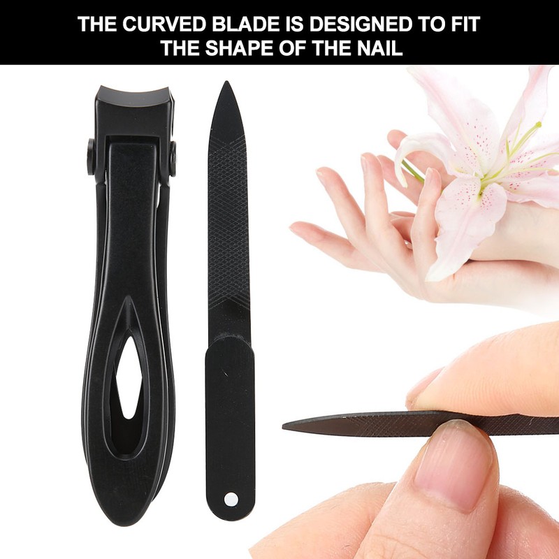2Pcs/Set Large Stainless Steel Nail Clipper Finger Cutter Trimmer Nail