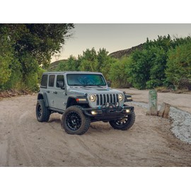 RockTrix RT111 20 inch Wheel Compatible with Jeep Wrangler JK JL 20x9 5x5 Wheels (-12mm Offset, 4.5in Backspace) 5x5 PCD, 71.5mm Bore, Black Wheels, Also fits Gladiator JT Rims