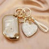 Simocky Compatible with Jeep Key Fob Cover with Keychain, Soft
