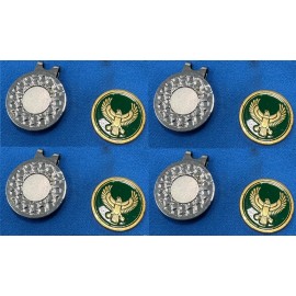Unbranded 4pcs Heavy Duty Magnetic Golf Hat Clip with 4 GRN Eagle Ball Marker Cap Holder