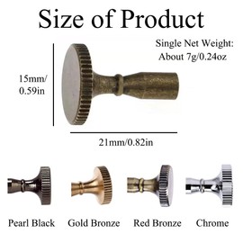 8 Pack Thread Lamp Turn Switch Knobs Replacement 21mm Copper Lamp Switch Knob for Edison Vintage Light Heads Traditional Lighting Heads Home Decoration (Mix Colors)