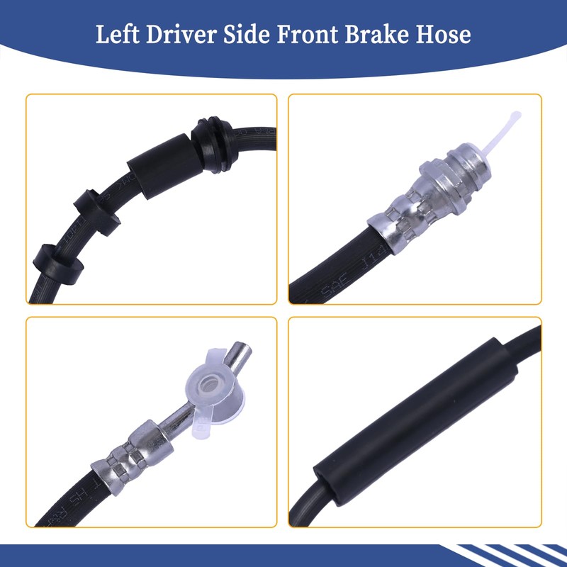 Getfarway Left Driver Side Front Brake Hose LR075355 LR059121 Compatible