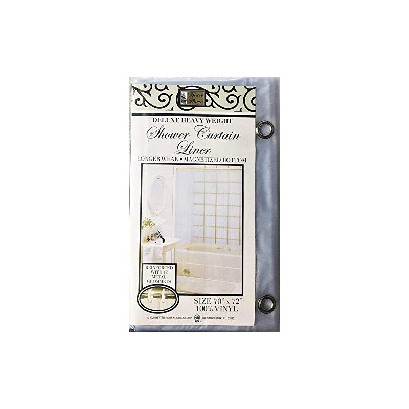 Better Home Deluxe Heavy Weight Shower Curtain Liner (Frosted Clear)