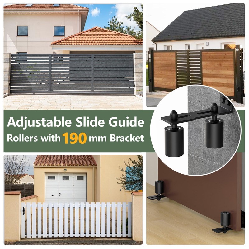 Anobeyi Adjustable Sliding Gate Roller Hardware Kit - Heavy Duty