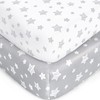 Crib Sheets for Boys or Girls 2 Pack, Fits Standard