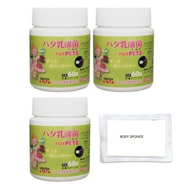 Hataractobacillus for Pets 2.1 oz (60 g) with Measuring Spoon x 3 + Compression Sponge Set