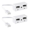 Ksywydu 2PCS BT Telephone Splitters 2 Way, UK Landline Telephone