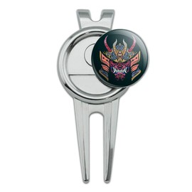 GRAPHICS & MORE Samurai Warrior Japanese Demon Oni Mask Golf Divot Repair Tool and Ball Marker