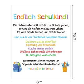 Keyring School Child, Lucky Charm First Day of School Boy Girl Finally School Child Key Ring Lucky Charm School Lucky Charm School Gift Enrolment Keyring, gray