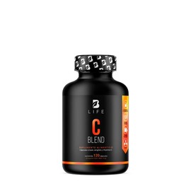 B Life Vitamina C y Raíz de Jengibre de 120 Cápsulas 600 mg. Ingredientes Naturales. C Blend