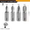 sourcing map 4pcs PH0/PH1/PH2/PH3 Phillips Screwdriver Bit 1/4" Hex Shank