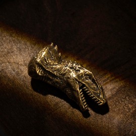 CHOVY Vintage Brass Banjo Dragon Head Wall-Mounted Decor – Retro Solid Brass Collectible Art Piece | Unique Home or Office Wall Accent, Ideal for Scene Decoration & Collectors (Banjo Dragon-B)