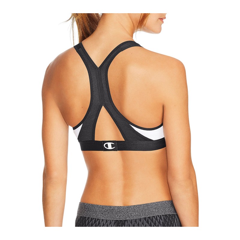 Champion Curvy Women`s Show-Off Bra, B9373, XL, White/Black