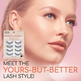 Ardell Naked Lashes Natural 423 with Invisiband – Lightweight Strip Lashes, Eyelashes Natural Look for Everyday Wear, 4 Pairs