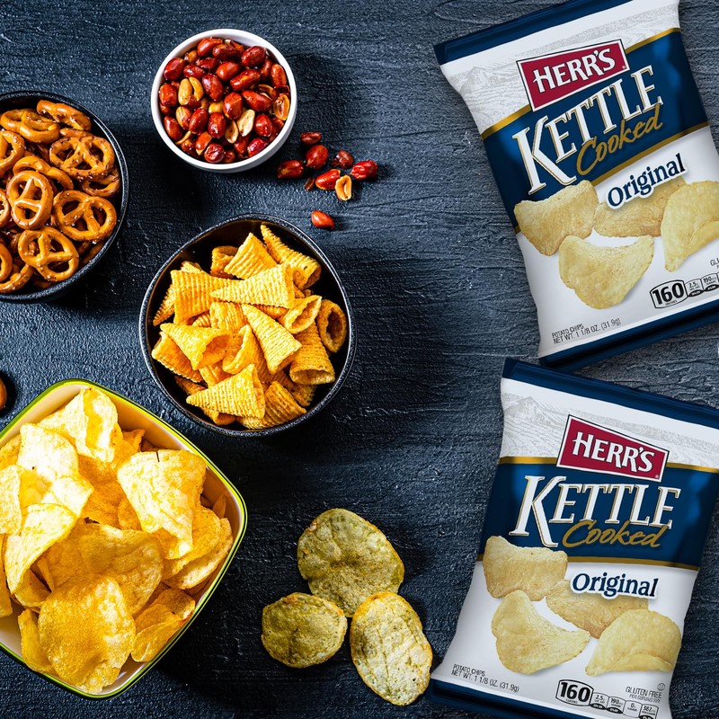 Herr's Original Kettle Chips, 1.125 Ounce (Pack of 30 Bags)