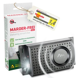 Gardigo GARDIGO? Marder-Frei Dual | Marderschreck Auto | Mobile Marderabwehr fr KFZ, Haus, Dachboden, Garage | Ultraschall und Blitzlicht | Anschluss an 12V Autobatterie oder Batteriebetrieb m?glich