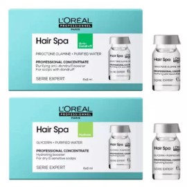 L'Oréal [로레알] NEW 헤어스파 컨센트레이트 8ml x 6EA (2가지타입 선택) /퓨리파잉 하이드레이팅 컨센트레이트 [퓨리파잉 컨센트레이트 8ml x 6EA] [L'Oreal] NEW Hair Spa Concentrate 8ml x 6EA (Choose from 2 types) / Purifying Hydrating Concentrate [Purifying Concentrate 8ml x 6EA]