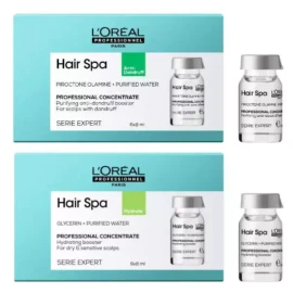L'Oréal [로레알] NEW 헤어스파 컨센트레이트 8ml x 6EA (2가지타입 선택) /퓨리파잉 하이드레이팅 컨센트레이트 [퓨리파잉 컨센트레이트 8ml x 6EA] [L'Oreal] NEW Hair Spa Concentrate 8ml x 6EA (Choose from 2 types) / Purifying Hydrating Concentrate [Purifying Concentrate 8ml x 6EA]