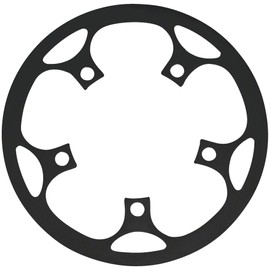 SAMOX BG22 Chainring Guard/Guide - for 36-46t, 110 BCD, Aluminum, Black