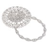 2Pcs Magnetic Curtain Tiebacks Stainless Steel Sparkling Crystal Flower Curtain