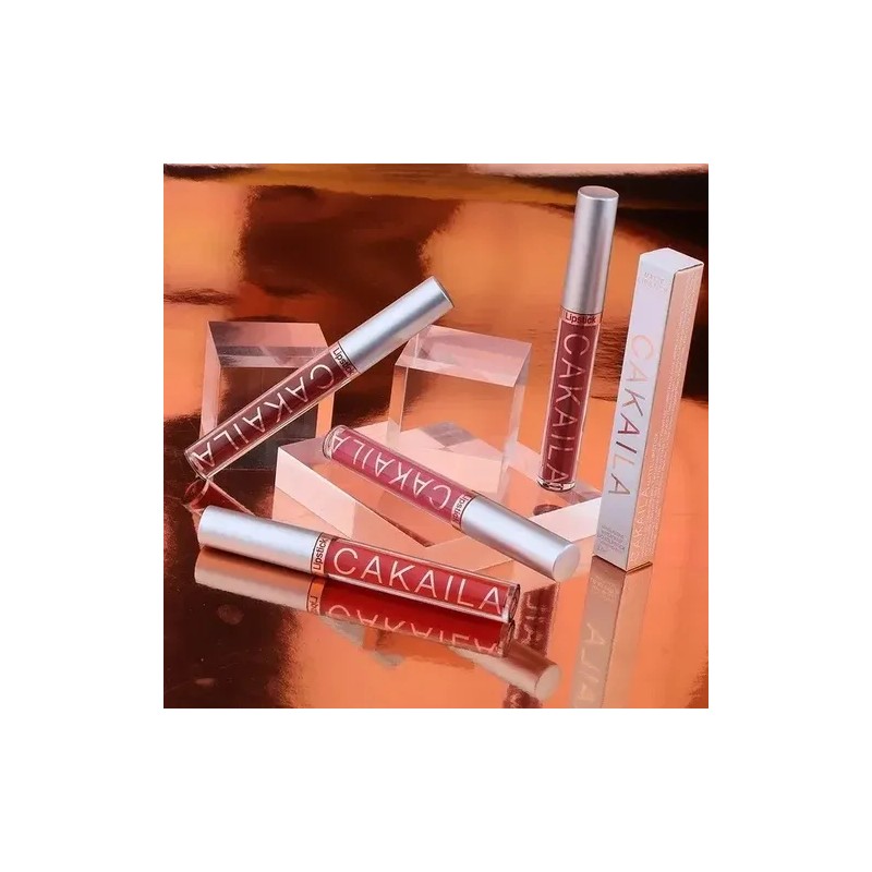18 Lápiz Labial Láquido Cakaila Matte Lipstick Impermeable