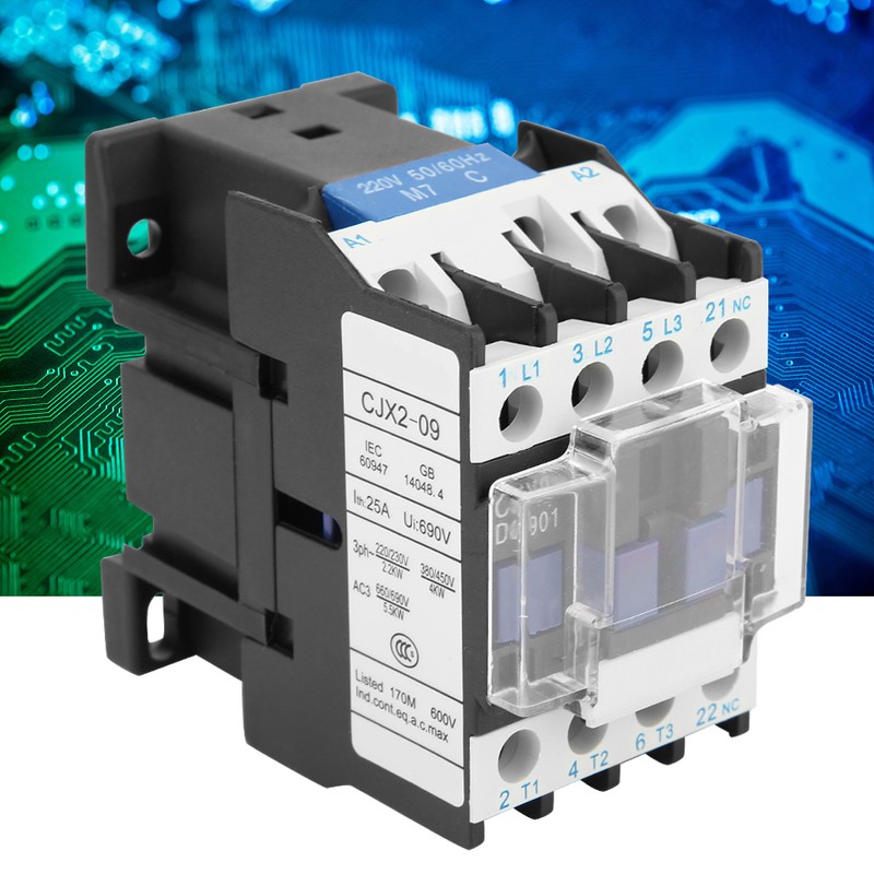 CJX2‑0901 Rail Mount AC Contactor Industrial Electric AC Contactor 9A