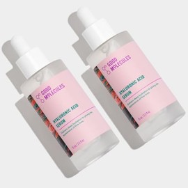 Good Molecules Hyaluronic Acid Serum Pack 2 – 75 ml / 2.5 fl oz Each | Lightweight Facial Serum with 1% Hyaluronic Acid for Hydration