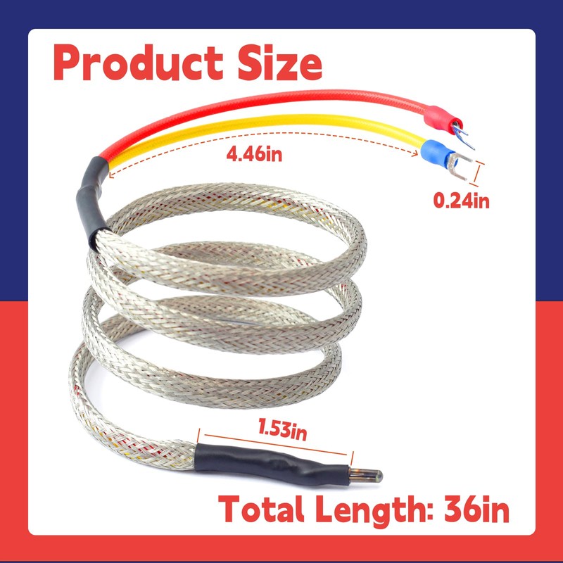 Dusledel 812-0210 Thermocouple Replacement for Quadrafire for Heatilator 800 1000