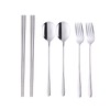 Buyer Star Stainless Steel Korean Chopsticks Spoons and Fork Set,