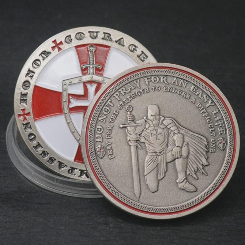Knight Templar Prayer Coin Armor of God Challenge Coin Religious