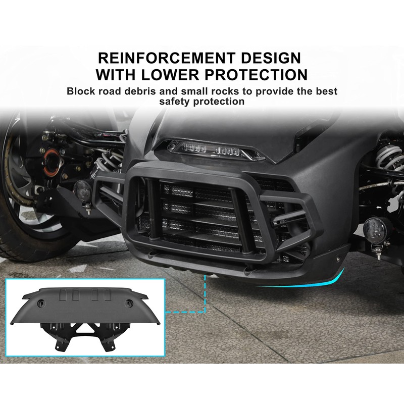 SAUTVS Front Bumper Guard Kit for Can-Am Ryker, Front Profile