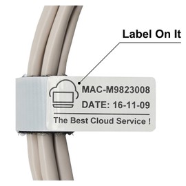 Mr-Label Unique Writable Cable Ties - Reusable Fastening Cable Straps - Identify Quickly Cable Labels - for Cord Management (20 Pcs Fastener)