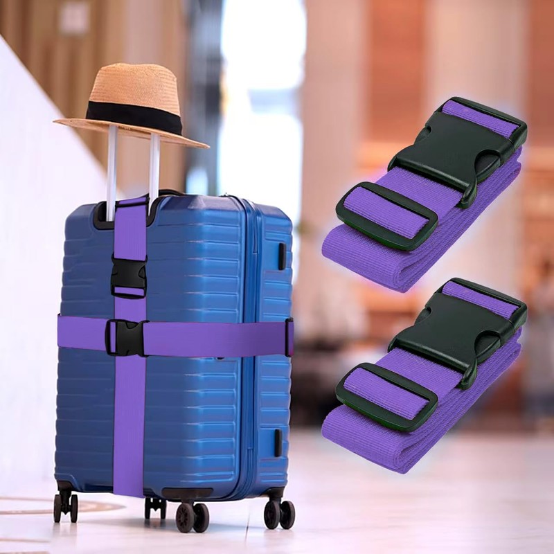 Purple Suitcase Strap 195 cm Luggage Strap Long Suitcase Luggage
