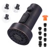 Pull Down Faucet Head Replacement: 3-Function Faucet Sprayer Head with