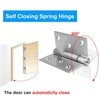 3pcs 3'' Self-Closing Stainless Steel Door Hinge Spring Door Hinge