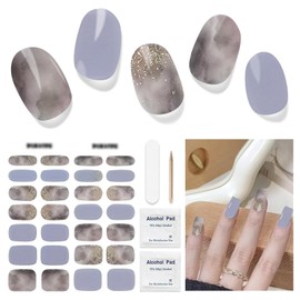 DUKASOU Tiras De Uñas De Gel Semicurado, 28 Piezas De Pegatinas De Gel Uv Para Uñas, Funciona Con Cualquier Lámpara De Uñas Uv, Envolturas De Gel De Bricolaje Para El Hogar, Incluye A