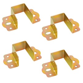 4 Pieces Metal Brackets Support,Bed Fixed Support Bracket,Support lron Bed Hinge Brackets,Bed Rail Brackets Heavy Duty,Metal Brackets Thickness 1.2mm, for Furniture Bed Hardware Accessories