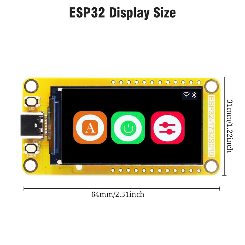ESP32-S3 with 1.9 Inch Screen LVGL Binghe ESP32-S3 ESP32 Display