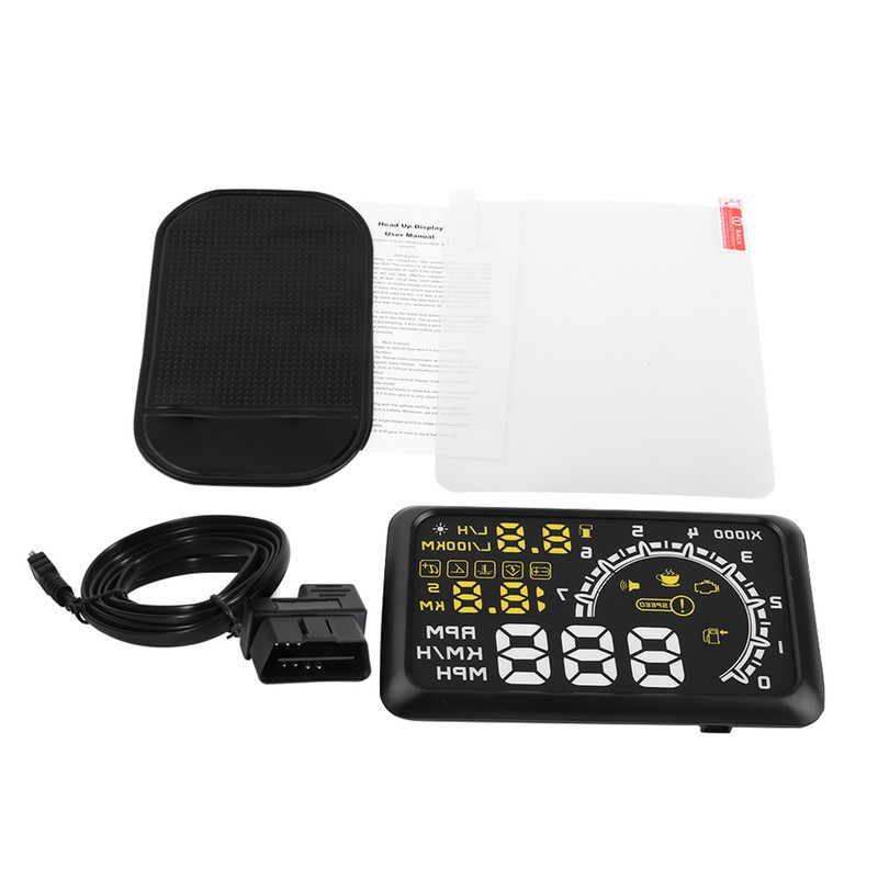 Head Up Display 5.5'' Screen Car HUD OBDII Interface Fuel