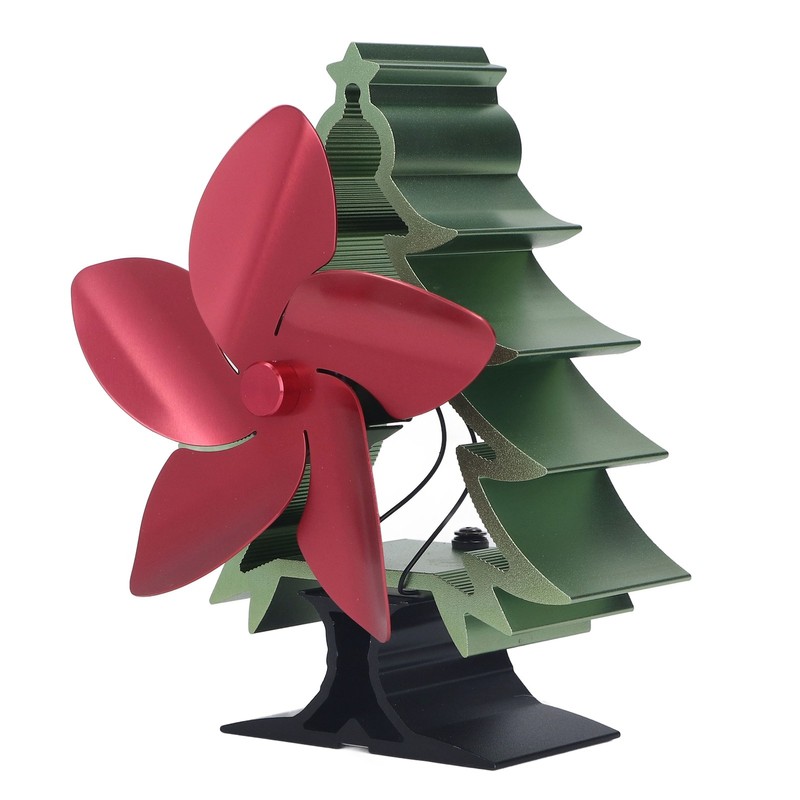 5 Blade Heat Powered Stove Fan Adjustable Speed Thermoelectric Fireplace