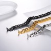 Prosteel Wrist Chains for Men Square Bracelet Gold Plated Stainless