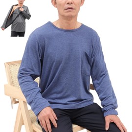 Yodilala bedridden Patient Clothing arm Fracture postoperative Nursing Clothing Recovery Clothing Full Open Easy to wear and take Off(Blue,M)