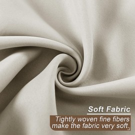 mstexa Cream 144 Inch Blackout Curtains for High Ceiling Living Room Extra Long Room Darkening Curtain Thermal Insulated Sun Blocking Luxury Modern Grommet Curtains Privacy Drapes Tall Window 52x144