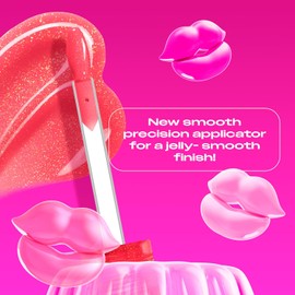 NYX PROFESSIONAL MAKEUP Jelly Job Lip Gloss, Lip Tint Gloss with Full-Bodied, Smoothing, and Hyper-Glossy Shine - Jelly Kiss'd (Pink Shimmer) Visit the NYX PROFESSIONAL MAKEUP Stor
