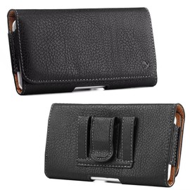 PU Leather Phone Holster, Belt Clip and Loop Phone Pouch Bag, Mens Waist Pocket for Daily Use, Work, Travel and Gym