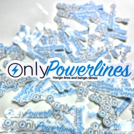 Only Powerlines Sticker, Hanging lines Hard Hat Sticker, Hard Hat Sticker, Lineman Sticker, Blue Collar Sticker - Size: 4" x 4"