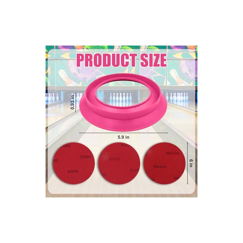 Universal Sanding Pad Holder for Bowling Balls – Comes with