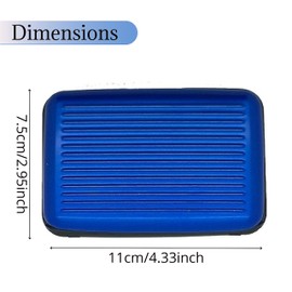 Lizzy Aluminium Credit Card Holder Security Wallet Business Case Protector Travel (Dark Blue)