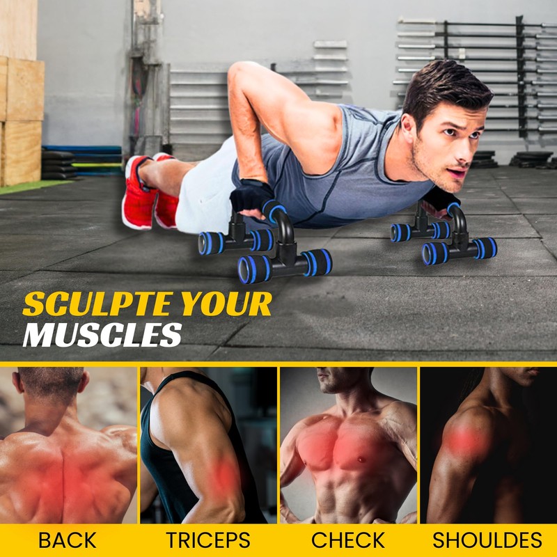Parallel Push-Up Bars. Non-Slip Parallel Bar, Pull-Up Handle for Fitness,